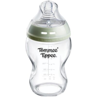 Tommee Tippee glazen natural start fles - 1 x 250ml- 0m+ Tommee Tippee glazen natural start fles - 1 x 250ml- 0m+