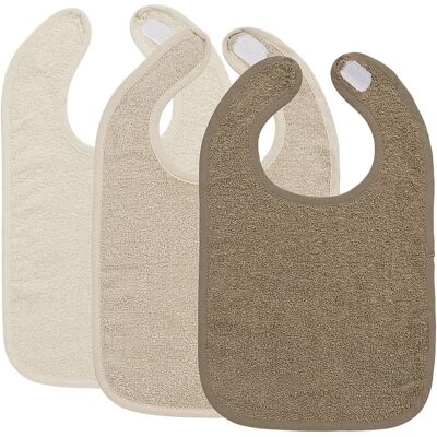 Meyco baby uni slab - 3-pack - badstof - natural/soft sand/taupe Meyco baby uni slab - 3-pack - badstof - natural/soft sand/taupe