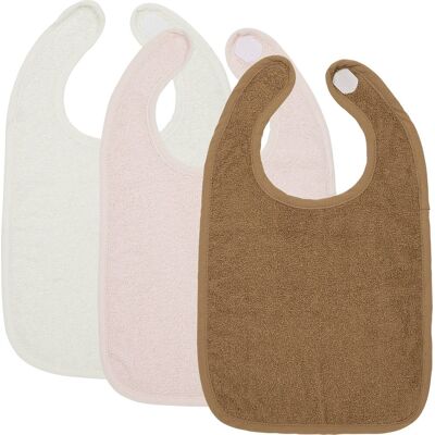 Meyco baby uni slab - 3-pack - badstof - offwhite/soft pink/toffee Meyco baby uni slab - 3-pack - badstof - offwhite/soft pink/toffee