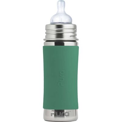 Pura speenfles 325 ml - plasticvrij - drinkfles - voorkomt maagkrampen - vaatwasserbestendig - inclusief siliconen speen, reisdop en sleeve - top is verwisselbaar - veelzijdig - mint Pura speenfles 325 ml - plasticvrij - drinkfles - voorkomt maagkrampen - vaatwasserbestendig - inclusief siliconen speen, reisdop en sleeve - top is verwisselbaar - veelzijdig - mint