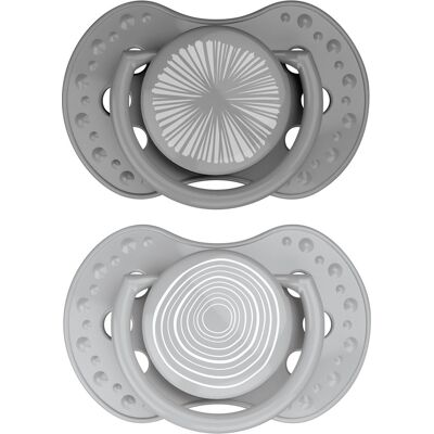 DIFRAX - Dynamic Harmony - Light Gray - pacifier DIFRAX - Dynamic Harmony - Light Gray - pacifier