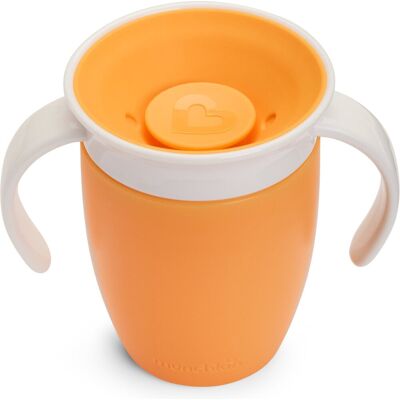 Munchkin miracle anti-lek 360° drinkbeker - trainer cup - oefenbeker voor baby en kind - 207ml - oranje Munchkin miracle anti-lek 360° drinkbeker - trainer cup - oefenbeker voor baby en kind - 207ml - oranje