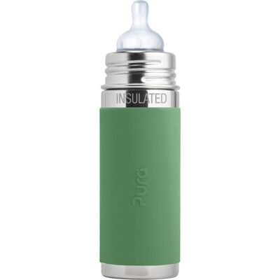 Pura thermos speenfles 260 ml - thermoskan - thermosfles - plasticvrij - met isolatiewand - voorkomt maagkrampen - inclusief siliconen speen, reisdop en sleeve - moss Pura thermos speenfles 260 ml - thermoskan - thermosfles - plasticvrij - met isolatiewand - voorkomt maagkrampen - inclusief siliconen speen, reisdop en sleeve - moss
