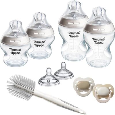 Tommee Tippee natural start babyflessen en spenen startersset - flessen van 150 ml en 260 ml voor pasgeboren baby's - 0m+ Tommee Tippee natural start babyflessen en spenen startersset - flessen van 150 ml en 260 ml voor pasgeboren baby's - 0m+