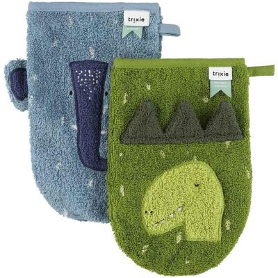 TRIXIE Biologische katoenen washandjes 2 stuks - Babybad accessoires TRIXIE Biologische katoenen washandjes 2 stuks - Babybad accessoires