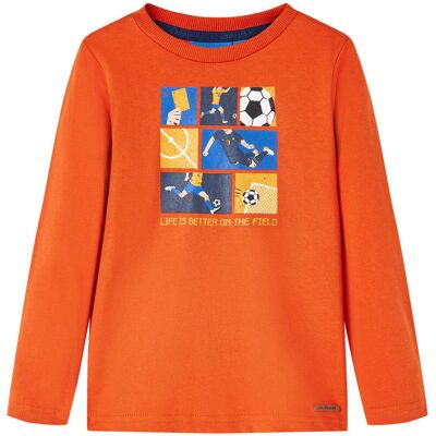 VidaXL Kindershirt met lange mouwen 116 oranje VidaXL Kindershirt met lange mouwen 116 oranje