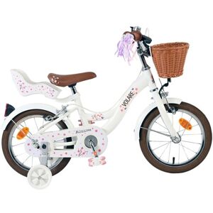 Volare blossom kinderfiets - meisjes - 14 inch - wit - twee handremmen Wit Volare blossom kinderfiets - meisjes - 14 inch - wit - twee handremmen Wit