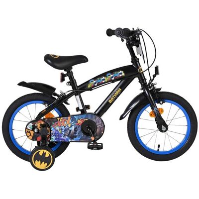 Batman kinderfiets - jongens - 14 inch - zwart - twee handremmen Zwart Batman kinderfiets - jongens - 14 inch - zwart - twee handremmen Zwart