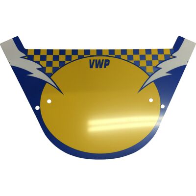 VWP nummerplaat bmx m/bev.strips Geel VWP nummerplaat bmx m/bev.strips Geel