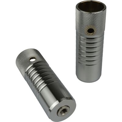 VWP set axle pegs bmx 38mm met draad univ (steps) Zilver VWP set axle pegs bmx 38mm met draad univ (steps) Zilver
