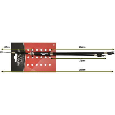 VWP bmx boven remkabel cpl. m/stelb. 390mm zwart freestyle Zwart VWP bmx boven remkabel cpl. m/stelb. 390mm zwart freestyle Zwart