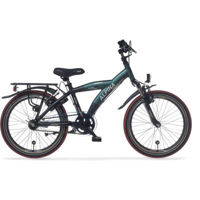 Alpina yabber jongensfiets - 20 inch - pine green matt / vivid black matt - crossfiets/mountainbike - groen Groen Alpina yabber jongensfiets - 20 inch - pine green matt / vivid black matt - crossfiets/mountainbike - groen Groen