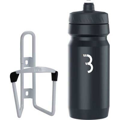 BBB Cycling fueltank - aluminium bidonhouder met bidon - 550ml - wit / zwart - racefiets & mountainbike - drinkbushouder fiets - bbc-03c BBB Cycling fueltank - aluminium bidonhouder met bidon - 550ml - wit / zwart - racefiets & mountainbike - drinkbushouder fiets - bbc-03c