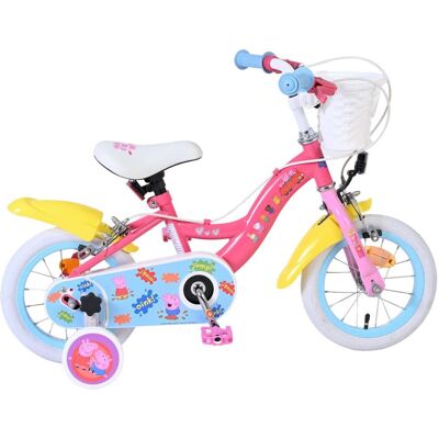 Volare Peppa pig kinderfiets - meisjes - 12 inch - roze - twee handremmen Roze Volare Peppa pig kinderfiets - meisjes - 12 inch - roze - twee handremmen Roze