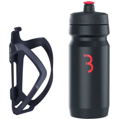 BBB Cycling flexcage - lichtgewicht bidonhouder met bidon - 550ml - zwart / rood - racefiets & mountainbike - drinkbushouder fiets - bbc-36c BBB Cycling flexcage - lichtgewicht bidonhouder met bidon - 550ml - zwart / rood - racefiets & mountainbike - drinkbushouder fiets - bbc-36c