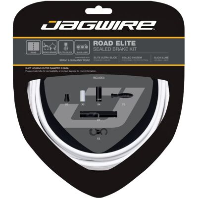 Jagwire Witte Road Elite Gesloten Versnellingskabelset Jagwire Witte Road Elite Gesloten Versnellingskabelset