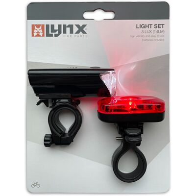Lynx Verlichtingsset basic 3 lux Zwart Lynx Verlichtingsset basic 3 lux Zwart