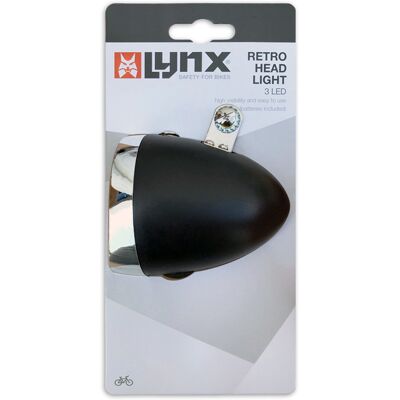 Lynx Koplamp retro 11 lux Zwart Lynx Koplamp retro 11 lux Zwart
