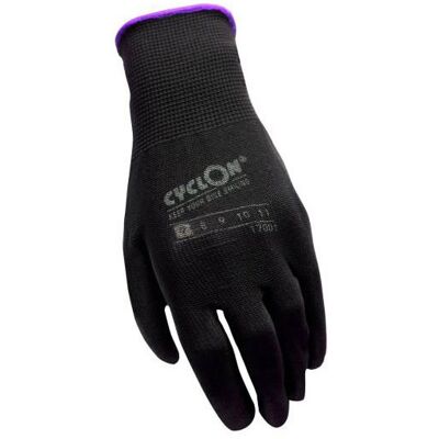 Cyclon montagehandschoenen m7 nylon/pu zwart/paars (20pr) Cyclon montagehandschoenen m7 nylon/pu zwart/paars (20pr)