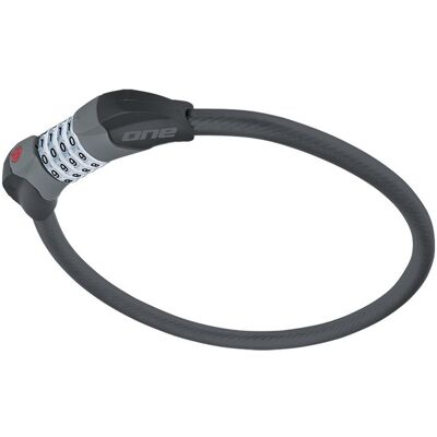 ONE kabelcijferslot 15.80 15mm/80cm black/grey Zwart ONE kabelcijferslot 15.80 15mm/80cm black/grey Zwart