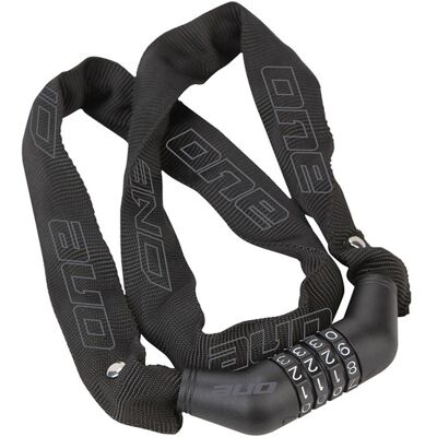 ONE kettingcijferslot 4.90 4mm/90cm black/grey Zwart ONE kettingcijferslot 4.90 4mm/90cm black/grey Zwart