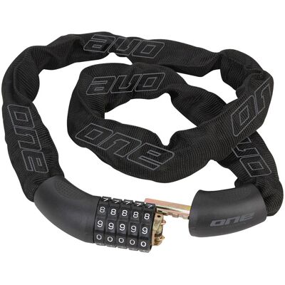 ONE kettingcijferslot 6.90 6mm/90cm black/grey Zwart ONE kettingcijferslot 6.90 6mm/90cm black/grey Zwart