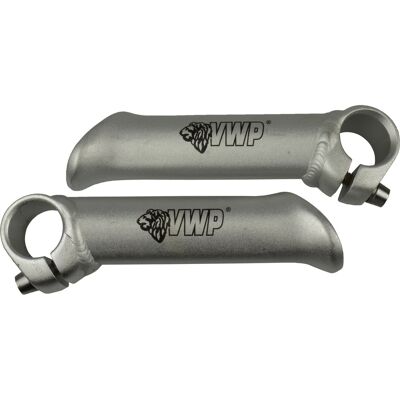 VWP bar-ends forged kort recht aluminium zilver Zilver VWP bar-ends forged kort recht aluminium zilver Zilver