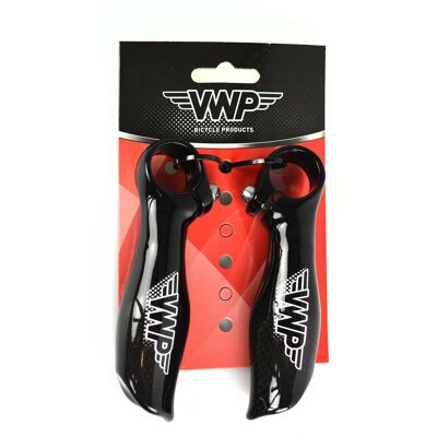 VWP bar-ends kort recht carbon/aluminium zwart Zwart VWP bar-ends kort recht carbon/aluminium zwart Zwart