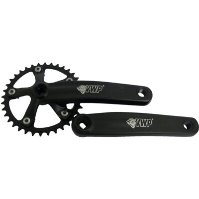 VWP crankstel 36t bmx mini-junior 170mm zwart Zwart VWP crankstel 36t bmx mini-junior 170mm zwart Zwart