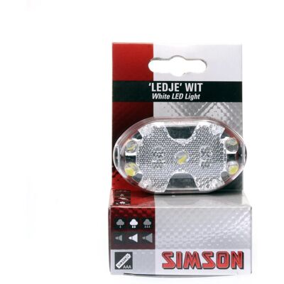 Simson batterij voorlicht - 5 led's - handige bevestiging - inclusief batterijen Simson batterij voorlicht - 5 led's - handige bevestiging - inclusief batterijen
