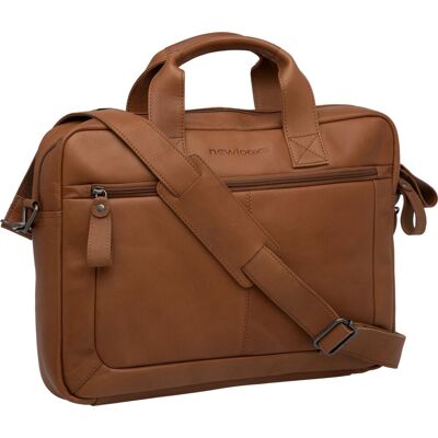 Newlooxs New looxs laptoptas luko leer 7,5l cognac Bruin Newlooxs New looxs laptoptas luko leer 7,5l cognac Bruin