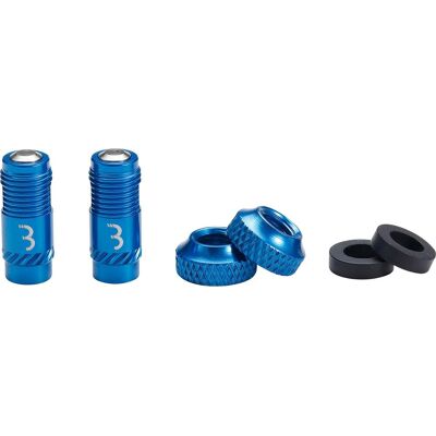 BBB Cycling corecap - universele ventiel upgrade set - 300% meer luchtstroom - geschikt voor alle pompen - presta naar schrader formaat - 2 stuks - blauw - bti-165 BBB Cycling corecap - universele ventiel upgrade set - 300% meer luchtstroom - geschikt voor alle pompen - presta naar schrader formaat - 2 stuks - blauw - bti-165