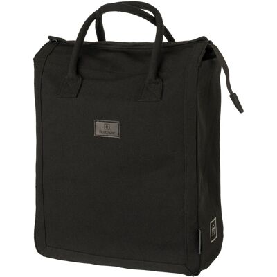 FastRider classic - enkele fietstas - boodschappentas - 20l - waterafstotend waxed canvas - click en go systeem - reflecterend - zwart FastRider classic - enkele fietstas - boodschappentas - 20l - waterafstotend waxed canvas - click en go systeem - reflecterend - zwart