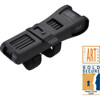 BBB SecureFold ART2 Fiets U-lock - 90cm Zwart BBB SecureFold ART2 Fiets U-lock - 90cm Zwart
