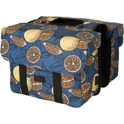FastRider nyla - dubbele fietstas - 32l - waterafstotend recycled polyester - mik systeem - geel - reflectie - regenoren FastRider nyla - dubbele fietstas - 32l - waterafstotend recycled polyester - mik systeem - geel - reflectie - regenoren
