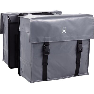 Willex bisonyl - dubbele fietstas - 40 liter - grijs - universele bevestiging Willex bisonyl - dubbele fietstas - 40 liter - grijs - universele bevestiging