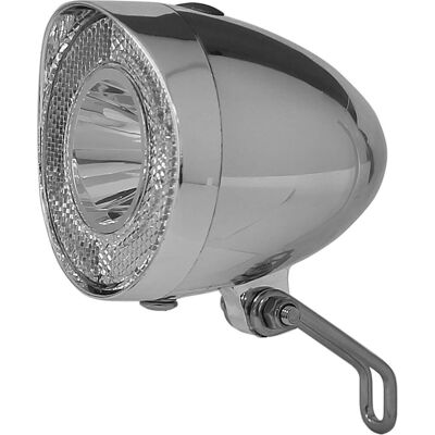 Union retro led koplamp - fiets batterij - chroom/zilver - klassieke stadsfietsen Zilver Union retro led koplamp - fiets batterij - chroom/zilver - klassieke stadsfietsen Zilver