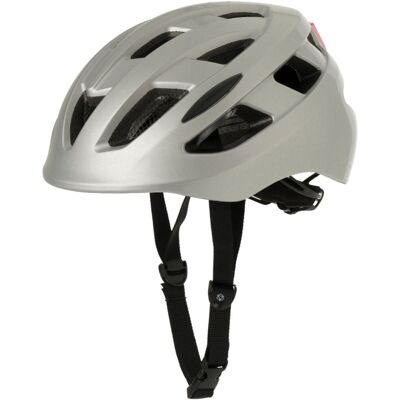 AGU civick - e-bike helm - fietshelm - in-mould - met led-achterlicht - 16 ventilatiegaten - unisex - grijs - 54-58cm AGU civick - e-bike helm - fietshelm - in-mould - met led-achterlicht - 16 ventilatiegaten - unisex - grijs - 54-58cm