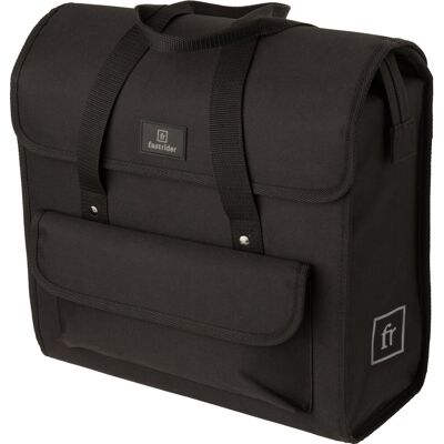 FastRider shopper luxe enkele fietstas zwart - 23l FastRider shopper luxe enkele fietstas zwart - 23l