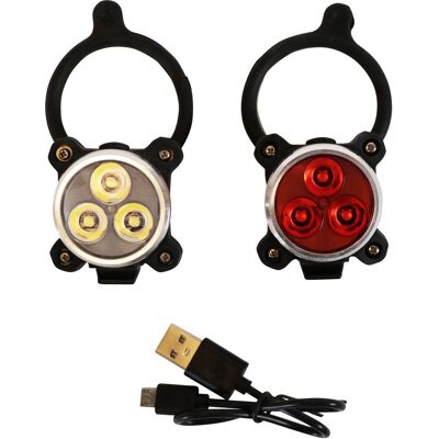 DRESCO led verlichtingsset - usb oplaadbaar - 3 led's DRESCO led verlichtingsset - usb oplaadbaar - 3 led's