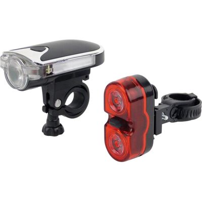 DRESCO fietsverlichtingsset - modern - led - zwart DRESCO fietsverlichtingsset - modern - led - zwart