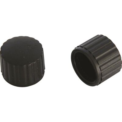 DRESCO dynamodopjes anti-slip 23mm zwart - 2 stuks DRESCO dynamodopjes anti-slip 23mm zwart - 2 stuks