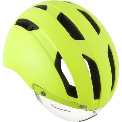 AGU urban pedelec - speed pedelec helm - nta-8776 - met vizier - in-mold - 58-61cm - geel - unisex AGU urban pedelec - speed pedelec helm - nta-8776 - met vizier - in-mold - 58-61cm - geel - unisex