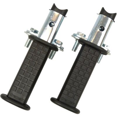 DRESCO voetsteunen fiets - universeel - chroom/zwart DRESCO voetsteunen fiets - universeel - chroom/zwart