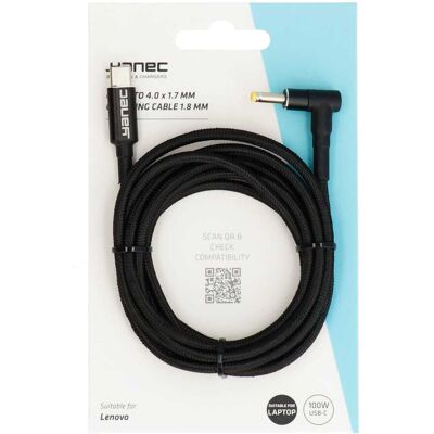 Yanec usb-c naar 4.0 x 1.7 mm laadkabel 1.8m Yanec usb-c naar 4.0 x 1.7 mm laadkabel 1.8m