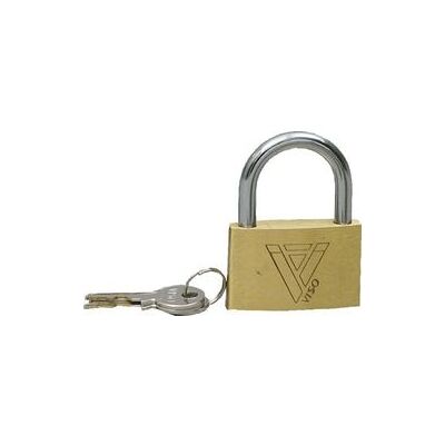 Messing Hangslot met Sleutels - 25x40x9 mm Messing Hangslot met Sleutels - 25x40x9 mm