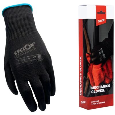 Cyclon Montagehandschoenen m11 - blauw (3 paar) Zwart Cyclon Montagehandschoenen m11 - blauw (3 paar) Zwart