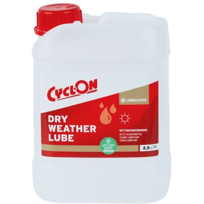 Cyclon Kettingsmeermiddel dry weather lube - 2,5 liter Transparant Cyclon Kettingsmeermiddel dry weather lube - 2,5 liter Transparant