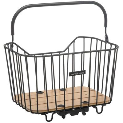 Newlooxs Palermo Aluminium Fietsmand - 24L Zwart Newlooxs Palermo Aluminium Fietsmand - 24L Zwart