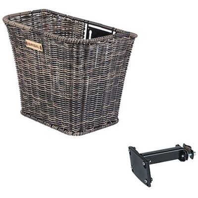 Basil Bremen Rattan Look Fietsmand - Voorop - Inclusief Montage Systeem Basil Bremen Rattan Look Fietsmand - Voorop - Inclusief Montage Systeem